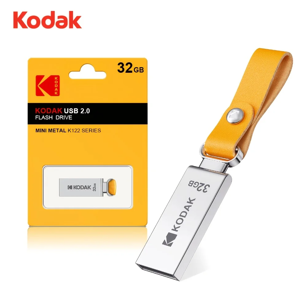 Kodak USB-Flash-Laufwerk aus Metall, 32 GB/64 GB/128 GB USB 2.0, tragbares USB-Speicherlaufwerk für Automusik, geeignet für den Geschäfts- und Bürogebrauch Image
