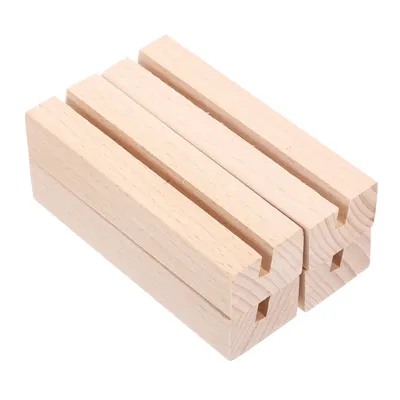 4-teiliges Foto mit Holzsockel, Schreibtischkalender, Kartenhalter aus Holz für Tisch, Image