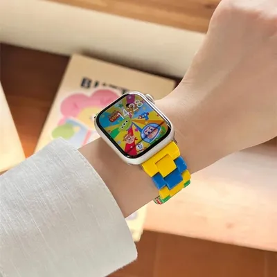 Lego Blocking Armband für IWatch Ultra 10 9 8 7 6 5 4 SE Kunststoffarmband Unisex für Apple Watch Image