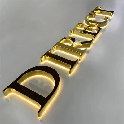 3D LED-Zeichen Metall hinter leuchtete Beschilderung Edelstahl leuchtende Charakter Firma Outdoor Image