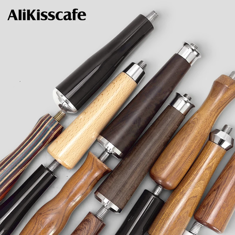 Kaffee Bodenloser Siebträger Nake M10 Holzgriff für Delonghi Breville 51 54 58 mm Ersatz Espresso Zubehör Barista Werkzeuge Image