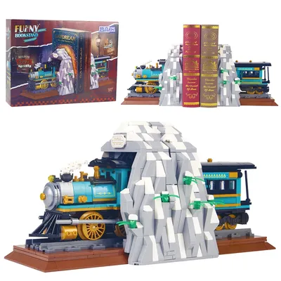 1205PCS Kreative Retro Zug Loch Buch Stehen Bausteine MOC Bau Ziegel Spielzeug Hause Dekoration Image