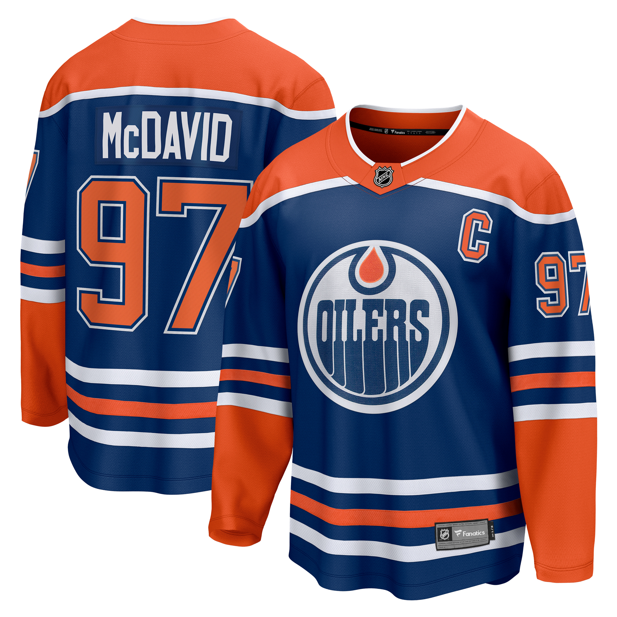 Connor McDavid Royal Edmonton Oilers Breakaway Fanatics-Heimtrikot für Herren Image