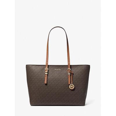 Mk Quinn Large Signature Logo And Leather Tote Bag