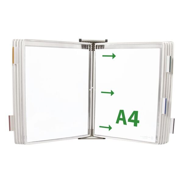 Tarifold Wandsichttafelsystem A4 mit 10 Sichttafeln weiß Image