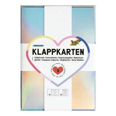 folia 5er- Pack Klappkarten »Irideszenz« mit Umschlägen Image