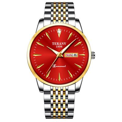 Men's Business Quartz Watch – Ultra-Thin Dual Calendar Luminous Dial, IPX7 Waterproof, Elegant Stainless Steel Strap, Stylish Gift for Professionals Father's Day Gifts