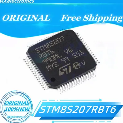 10PCS 100%NEW STM8S207RBT6 STM8S207 LQFP-64 8-bit Microcontrollers - MCU