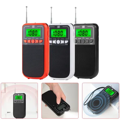 New Outdoor AM FM Personal Stereo Radio Portable HiFi Radio Flashlight Multifunctional Radio Alarm
