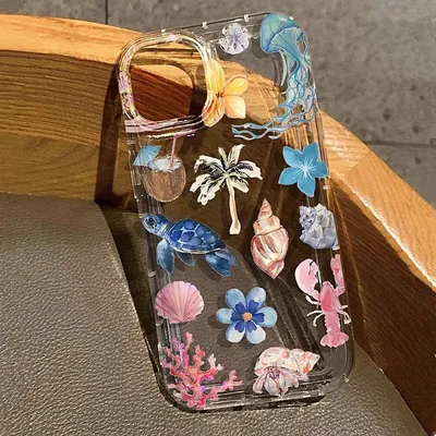 Phone Case for IPhone 16 15 14 13 12 11 XS X XR 7 8 15 16 Plus Pro Max 16e SE3 Ocean Life Theme