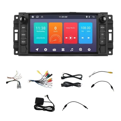 Car Stereo For Jeep Wrangler JK Dodge RAM 1500, 2 Din Android Radio Carplay, 7In Touchscreen Stereo