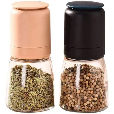 Salt andGrinder Set - Adjustable Ceramic Sea Salt Grinder & Pepper Grinder - Salt and Pepper Shakers
