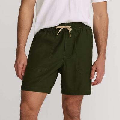 Pull-On Canvas Shorts, Men, size: 32-34, regular, Green, Cotton, by Lands' End