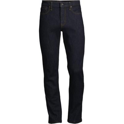 Stretch Denim Jeans, Slim Fit, Men, size: 32, regular, Blue, Cotton-blend, by Lands' End
