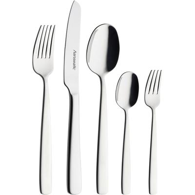 Besteck-Set HANSEATIC "Premium", silber (silberfarben), 30 tlg., Edelstahl 18/10, Essbesteck-Sets, Besteck im elegant modernen Design für die besonderen Momente Image