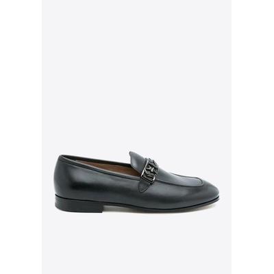 Nairobi Leather Loafers - Gray - Ferragamo Slip-Ons