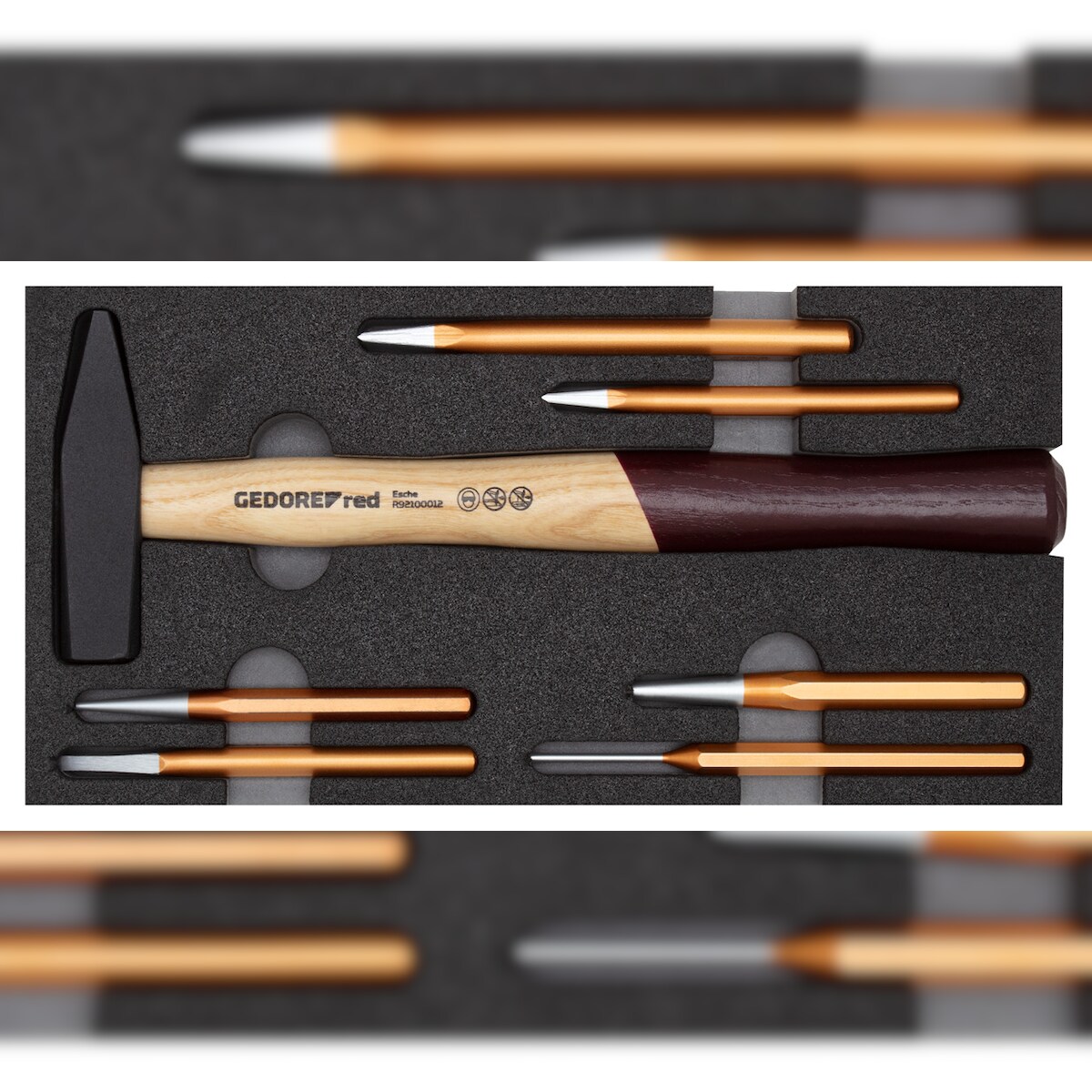 GEDORE red Hammer-/Meißelsatz 2/6 CT-Modul 7-teilig, R22150019 Image