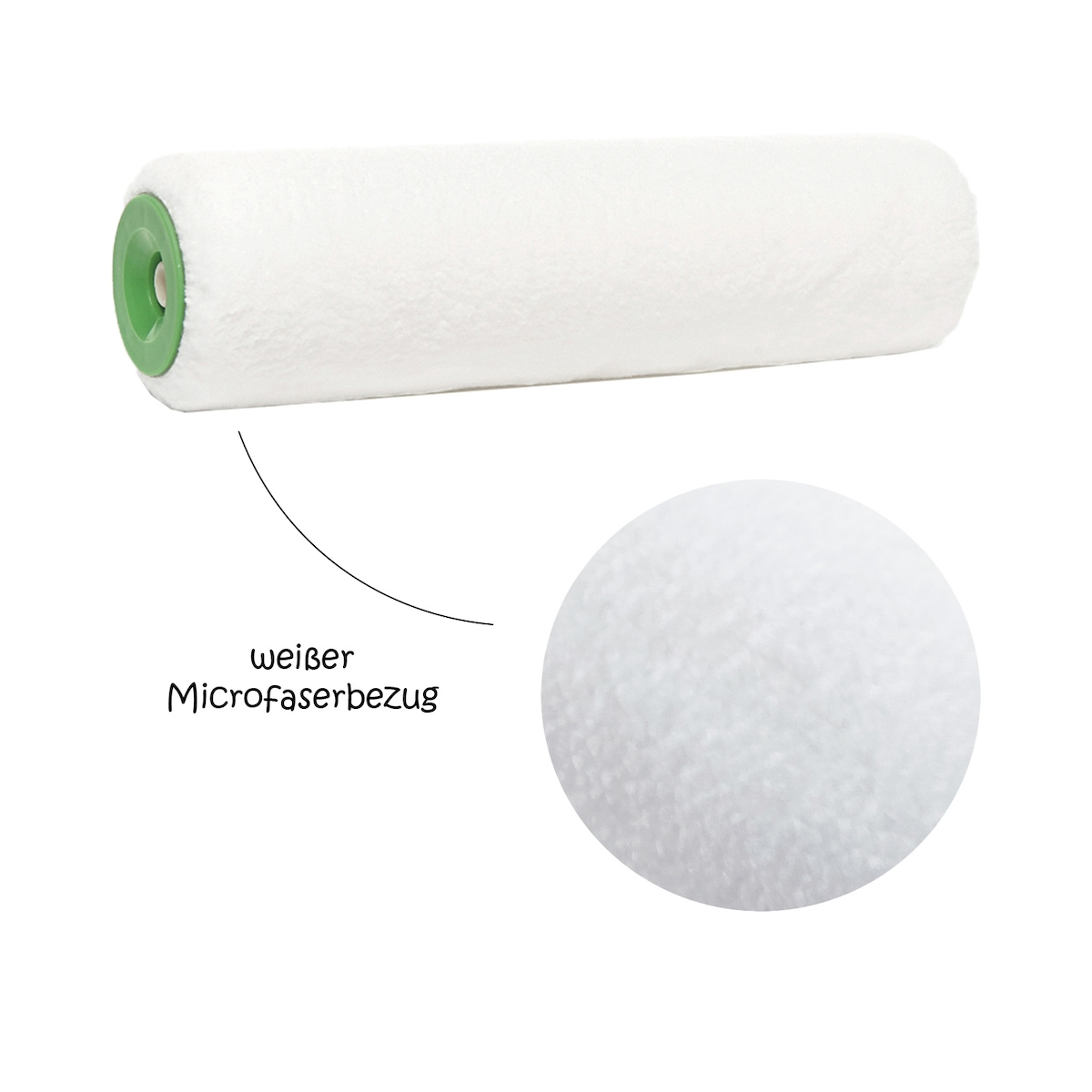 Maler+ Microfaserwalze, 25 cm + Steckbügel Malerbedarf Fassadenwalze Malerwalze Farbroller Farbwalze Farbroller Streichrolle Malerrolle Image