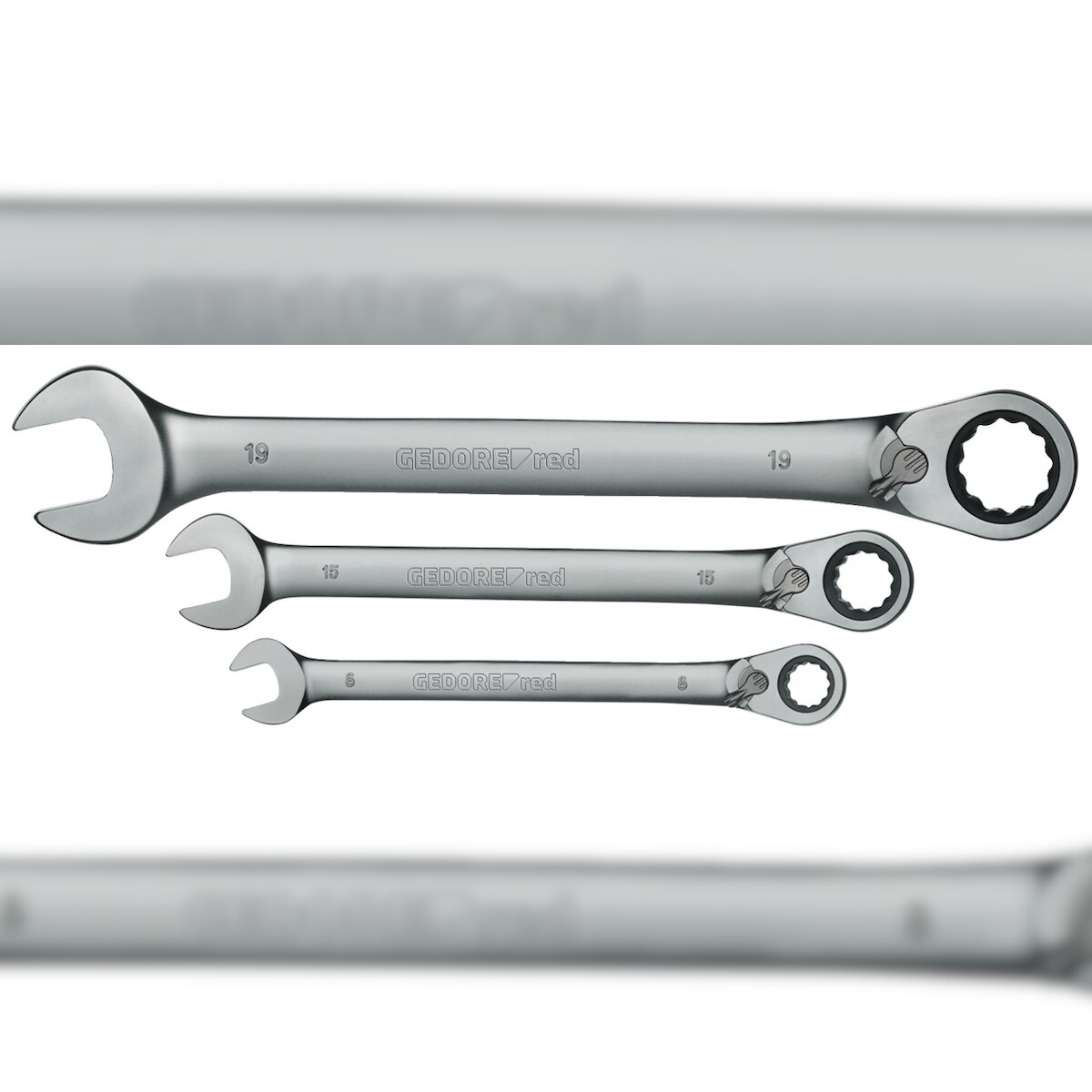 GEDORE red Ringratschenmaulschlüssel Satz SW8-19 mm 12-teilig, R07205012 Image