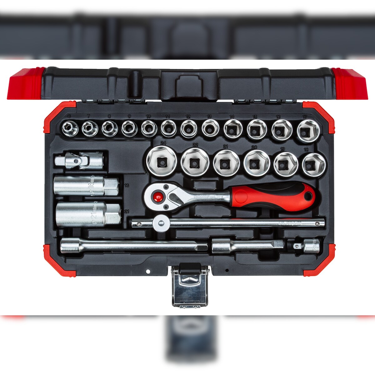 GEDORE red Steckschlüssel-Satz 3/8" 6-24mm 26-teilig, R59003026 Image