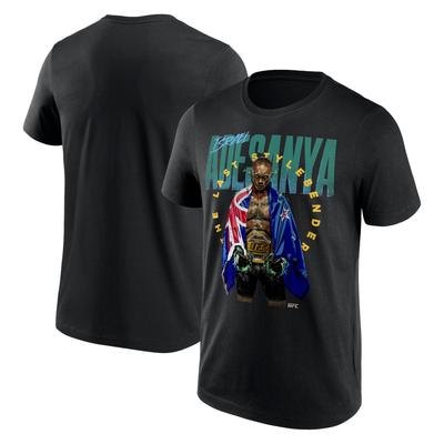 UFC Israel Adesanya Stylebender Flame T-Shirt - Black - Mens Image