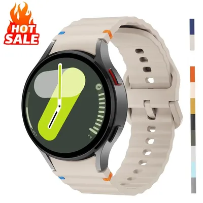 Originalband für Samsung Galaxy Watch 7/FE/5 Pro/6/4 Classic 44 mm 40 mm Silikon-Sportgürtelarmband Image