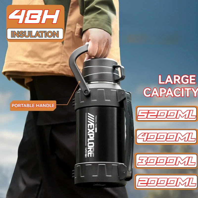 3L/4L/5L Thermoskanne Für Tee Flasche Mit Griff Thermische Wasser Flasche Edelstahl Vakuum Flasche Isolierung kalten Kaffee Heiße Flasche Image