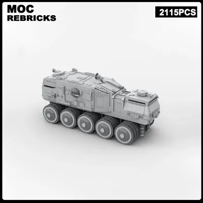 WW2 Militär Serie UCS Klon Turbo Unterstützung Gepanzerte Tank MOC Baustein Montage Modell Ziegel Spielzeug Kinder Weihnachten Geschenk Image