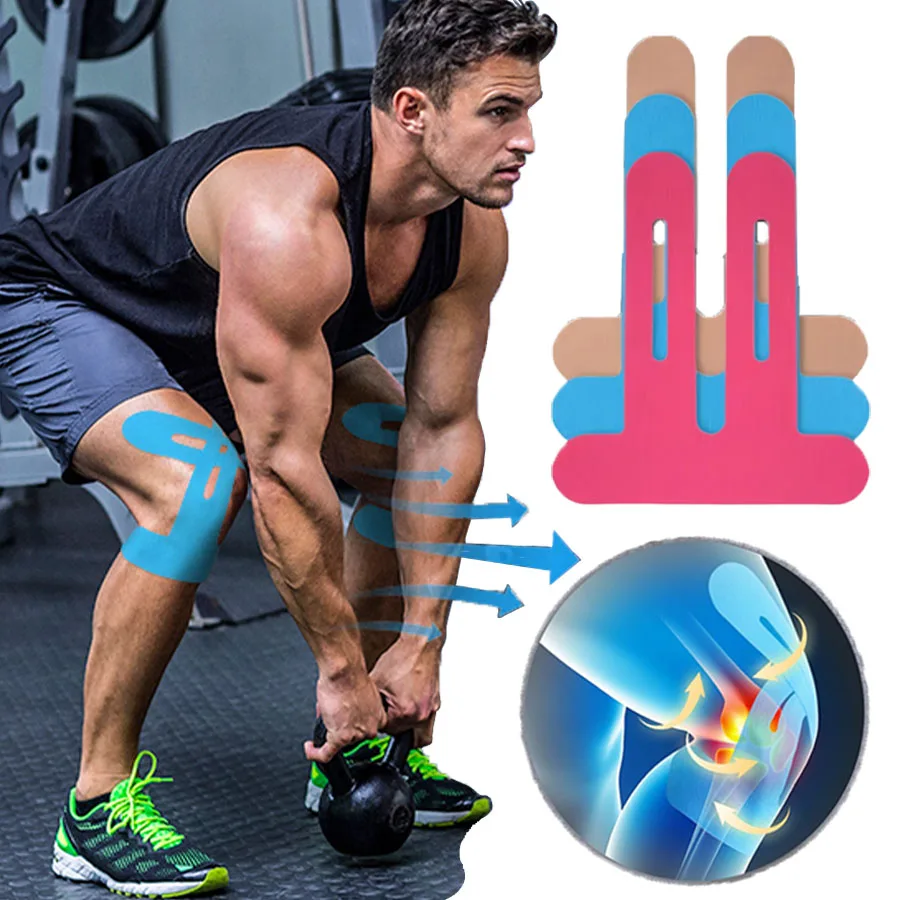 Kinesiologie-Tape, Muskelstützband, vorgeschnittenes Knieband für sportliche Sportarten, verhindert Linderung von Knieschmerzen, Familie, Freunde, bestes Geschenk Image