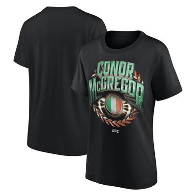 UFC Conor McGregor Flag Badge T-Shirt – Schwarz – Damen Image