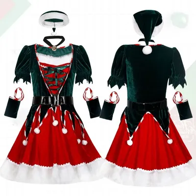 Sexy Deluxe Damen Samt Weihnachts kleid sexy niedlichen Santa Claus Kostüm Frau Weihnachts feier Image