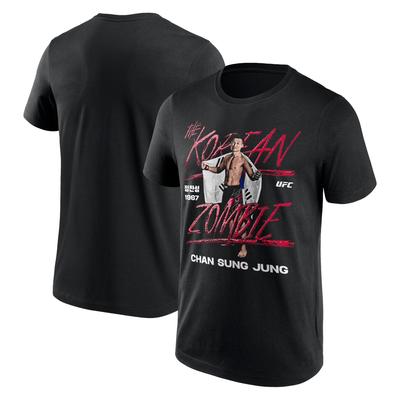 UFC Chan Sung Jung The Korean Zombie Flag T-Shirt - Black - Mens Image