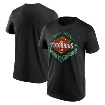 UFC Conor McGregor The Notorious Label T-Shirt - Black - Mens Image