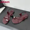 Große Größe 43, weibliche Metallschuhe, Damen-Flats, Sandalen, Schuhe, modisch, flache Damen-Flats,