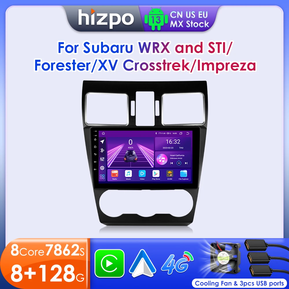 Hizpo auto intelligente systeme für subaru förster wrx und sti xv crosstrek impreza 2015 2016-2018 stereo gps navi 2din carplay Image