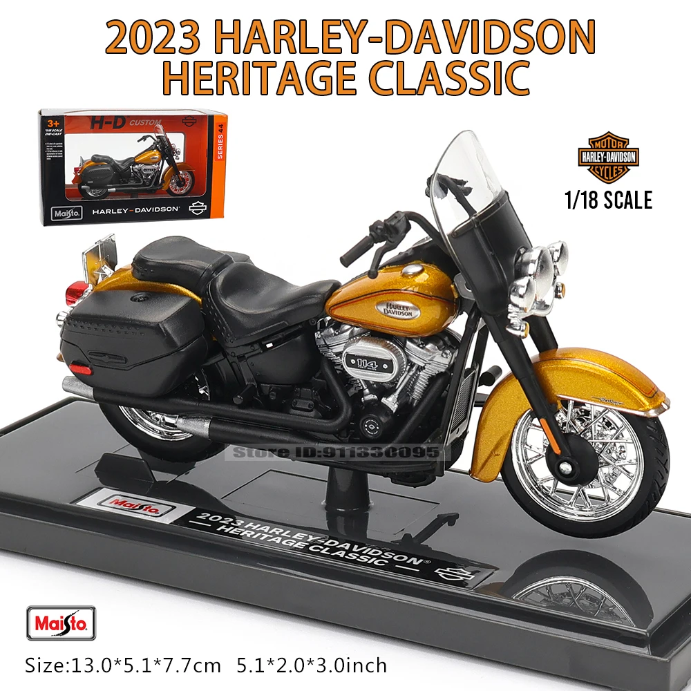 Maisto 1:18 Mehrere Stile Harley-Davidson 2023 Heritage Classic Ultra Limited Legierung Motorradmodell Spielzeugauto-Kollektion