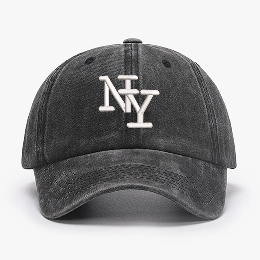 Embroidered NY letters New York Vintage Baseball caps Men Women Water Washed Sunscreen Sun Hat Sports Fishing Peaked cap dad Hat