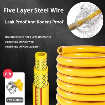 Five Layer Double Steel Wire Explosion-Proof Gas Pipe Liquefied Gas Hose Industrial Medium And Low Pressure Connection Gas Pipe