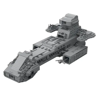 MOC Raum X-303 Raumschiff Bausteine Für Stargateed Transport Raumschiff Luftschiff Ziegel Spielzeug Image