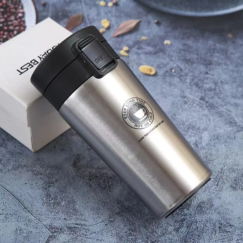 380 ml Thermoskanne Kaffeetasse Teebecher Doppelschicht Edelstahl Vakuumisolierte Metallthermoskanne Outdoor Sport Wasserflasche Image