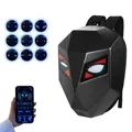 Zaino con guscio rigido per display a LED per moto, occhi fai da te, borsa per casco da equitazione,