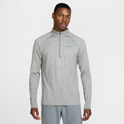 Nike Stride Men's Dri-FIT 1/4-Zip Running Top - Grey - Polyester/Elastane