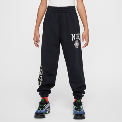 Nike Sportswear Club Fleece Girls' Loose Trousers - Black - Cotton/Polyester