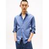 Langarmhemd TOMMY JEANS "Sabim Stretch Hemd Shirt", Herren, Gr. M, N-Gr, blau moment, Web, Obermaterial: 97% Baumwolle, 3% Elasthan, unifarben, casual, schmal normal, Rundhals, Langarm eingesetzt 2-Knopf-Manschette mit Schlitz, Hemden, Stretch Hemd,...
