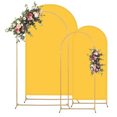 Metal arch backdrop holder and cover set, easy to assemble, suitable for party, wedding and other backdrop holders