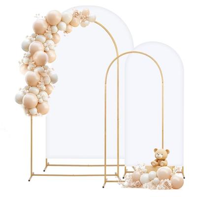 Metal arch backdrop holder and cover set, easy to assemble, suitable for party, wedding and other backdrop holders