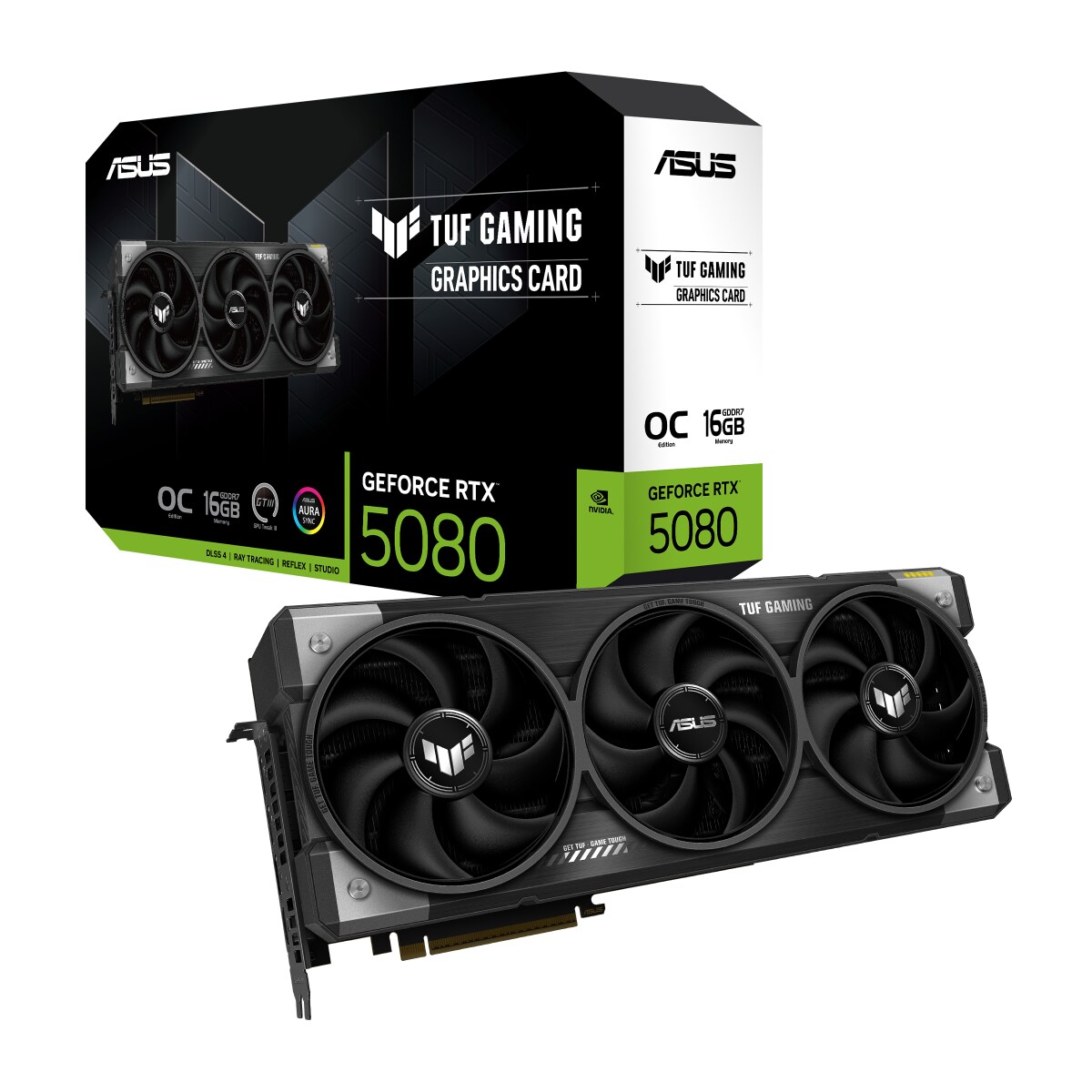 ASUS TUF Gaming GeForce RTX 5080 OC Edition 16GB GDDR7 Gaming Grafikkarte Image