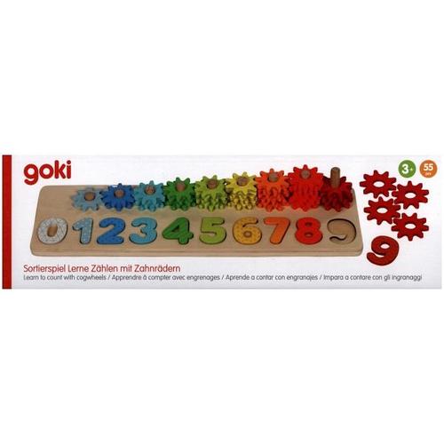 Goki 58451 - Sortierspiel Lerne Zählen mit Zahnrädern - Gollnest & Kiesel