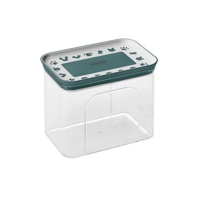 Snackbox 1,2 Liter, Futterbehälter aus transparentem Kunststoff, luftdichter Deckel, grün Image