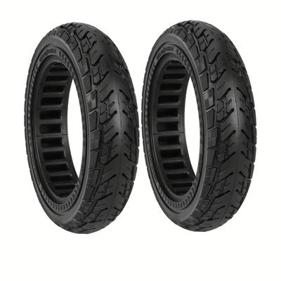 TEMU Ulip 10x2.125 Solid Scooter Tire Front And Rear Wheels Replacement For F20 F25 F30 F40 Xiaomi 4 Scooter For 250x54 Off-road Solid Tire 10 * 2.125-6.6 55/80-6.6 Tire Scooter (2pcs) Image
